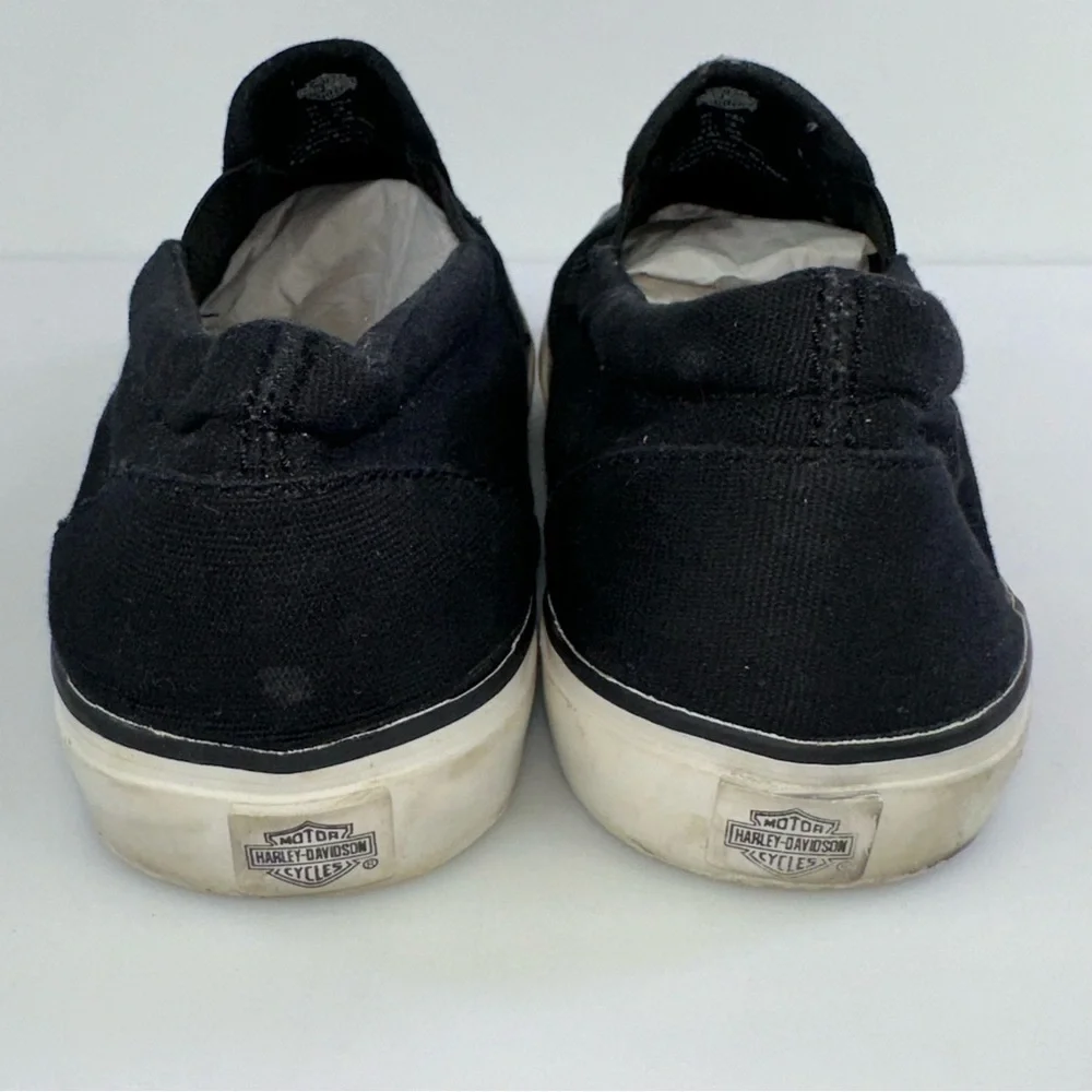 Harley-Davidson Men's Black Round Toe Slip On Casual Shoes - Size 8.5